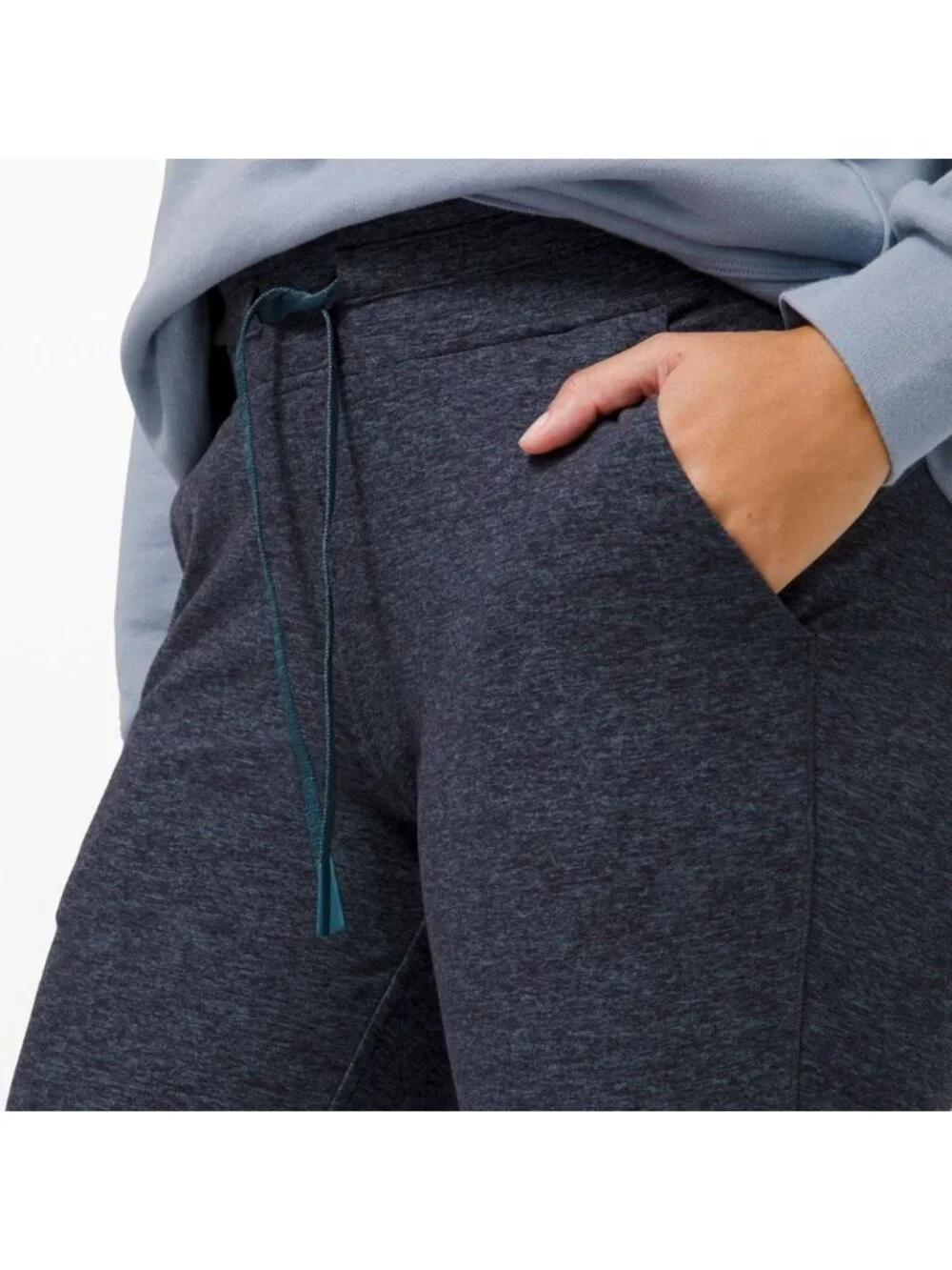 Lululemon Ready to Rulu Jogger Crop Heathered Submarine / Black